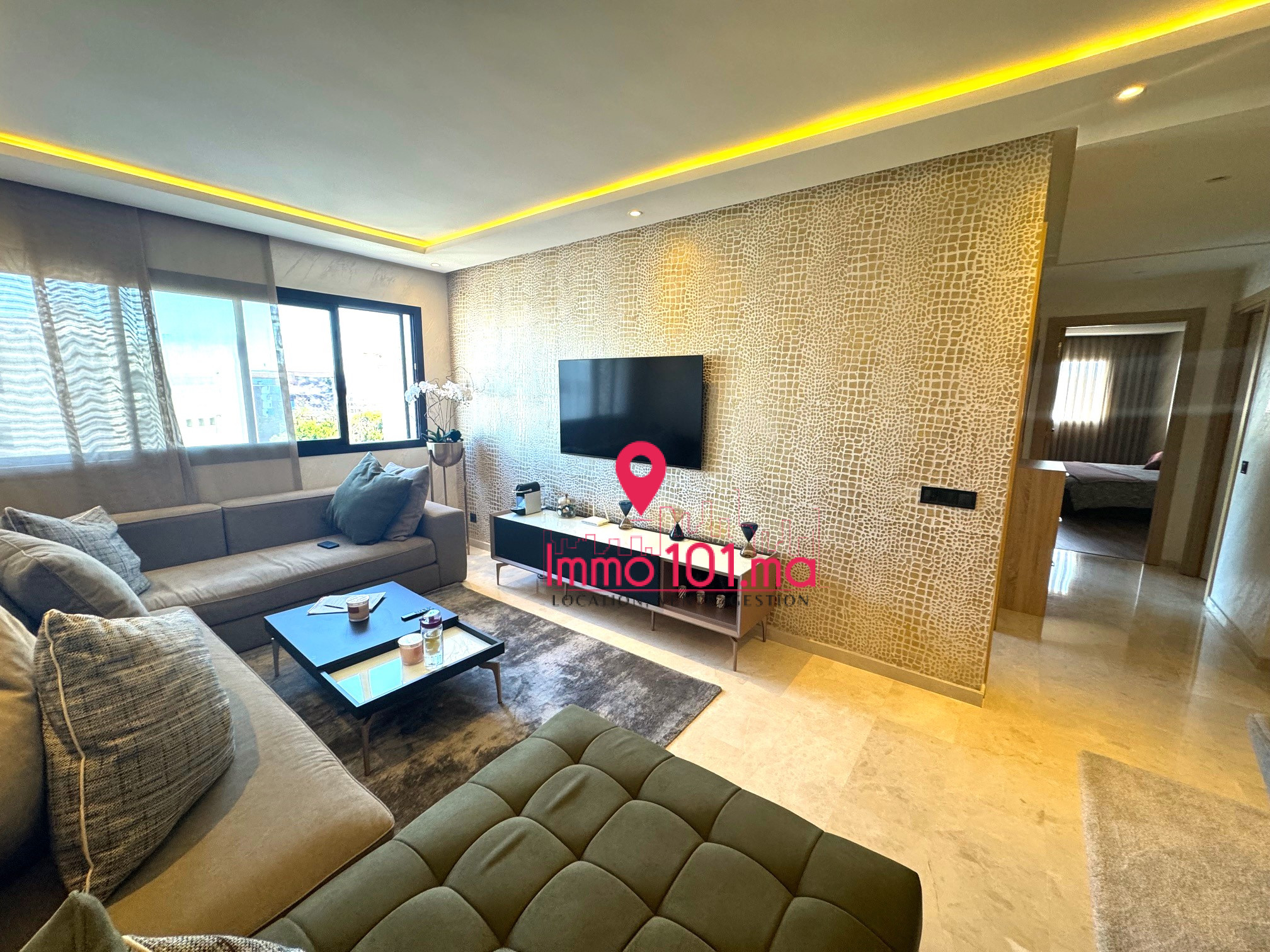 Location appartement meublé à Hay Riad ZLLAM2452